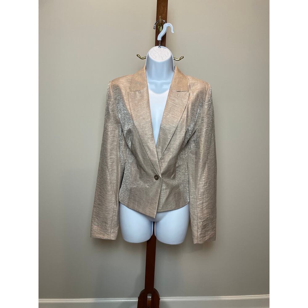 Venus Champagne Shimmer Single Button Blazer Womens Size 12 New With Tag